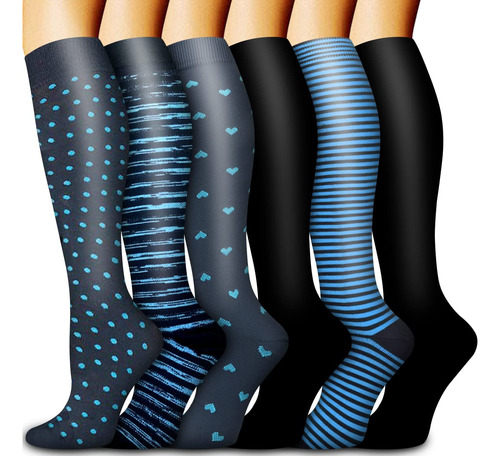 Calcetines De Compresion, De Cobre, 6 Pares, Ideales Para Co