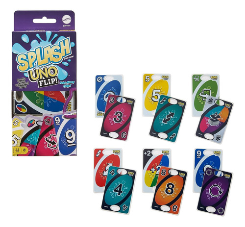 Juego De Cartas Uno Flip Splash (se Puede Mojar).-