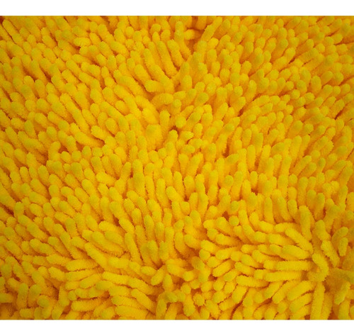 Tapete De Baño Dib Thin Bath Mat 40x60 Cm Color Amarillo Shaggy