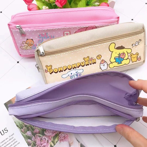 Estuche De Lápices Doble Pompompurin Sanrio Kawaii Kitty