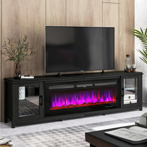 Mueble Con Chimenea Electrica Para Tv De Hasta 90