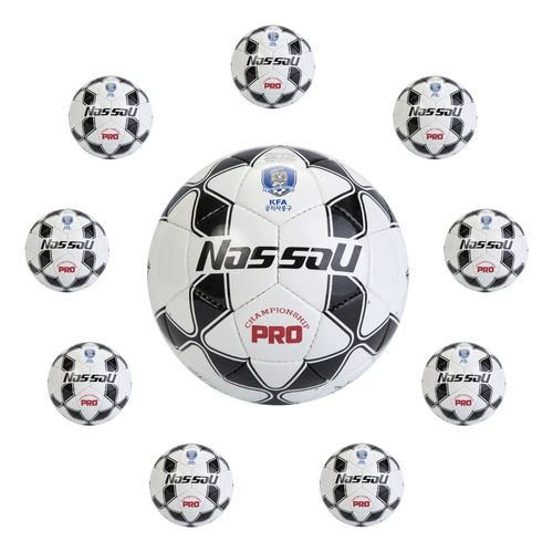 Combo 10 Pelotas Futbol Nassau Nº 5 Pro Championship Oficial