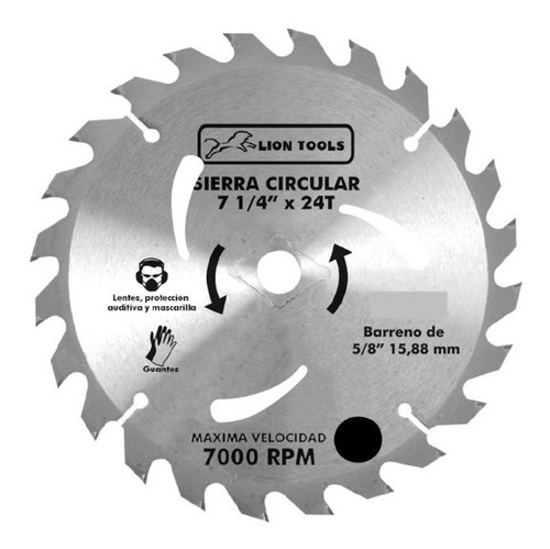 Disco Sierra Circular 7 1/4 ´ 40 Dientes  7000 Rpm 8517