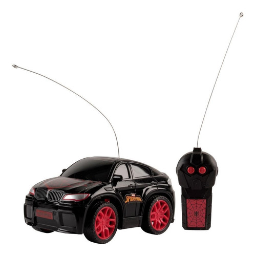Carro Controle Remoto Homem Aranha Preto E Vermelho -candide