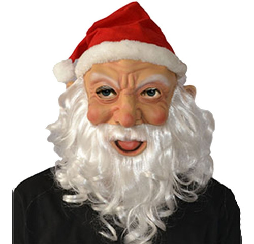 Máscara De Látex Santa Claus Disfraz Papa Noe Navidad Upd