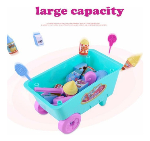 Jj Juego De Carrito De Helado De Regalo For Niños Juego De