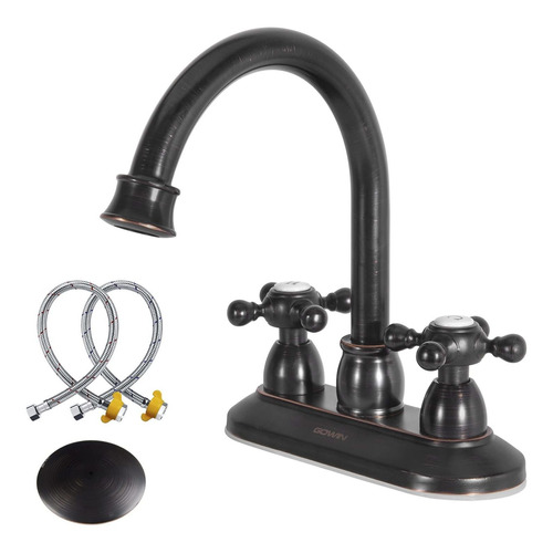 Gowin Grifo Baño Bronce Aceitado Montaje Drenaje Manguera 2