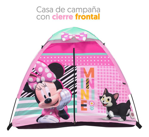 Set De Casa De Campaña Infantil Minnie Mouse 5 Pzas En Caja Rosa Chicle (Usado)