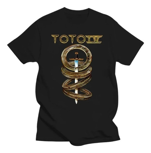Q Camiseta De Algodón Estampada De La Banda De Rock Toto