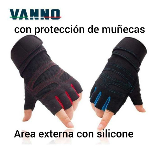 Guantes Gym, Pesas, Crossfit, Spinning, Con Protector 