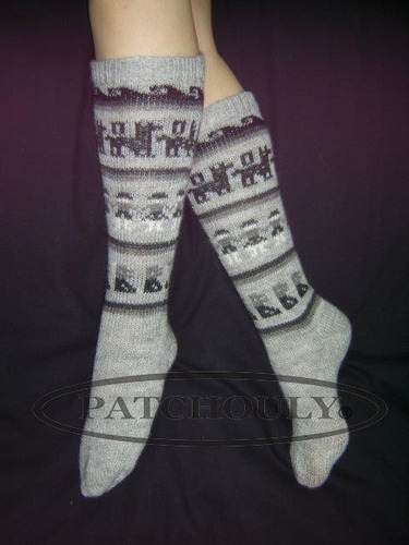 Imagen 5 de 9 de Medias Lana De Alpaca Largas Unisex Color Capital Federal