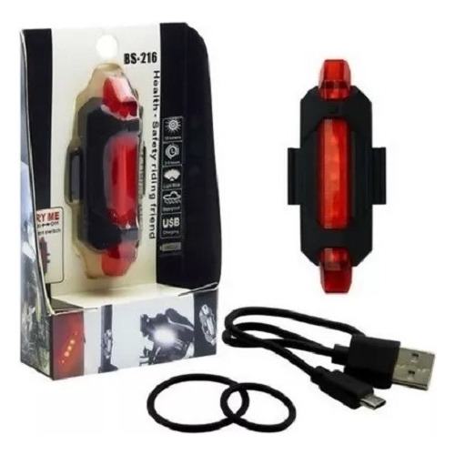 Luz Led Posterior Para Bicicleta Y Scooter Recargable