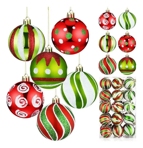 comprar Leyndo 30 Pcs 2.4 Pulgadas Adornos De Baile De Navidad De 2.