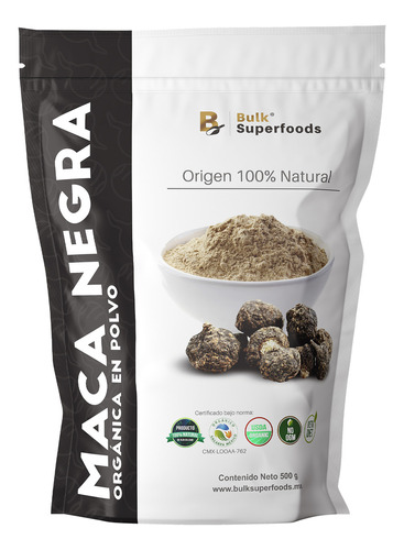 Maca Negra En Polvo 100% Natural 500 Gr