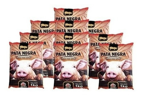 Nucleo Pata Negra 1kg Para Leitão Porco Engorda Kit C/10
