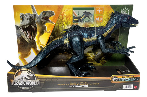 Boneco Dinossauro Articulado Dino Indoraptor Com Luz E Som Jurassic World Rastreio E Ataque Mattel