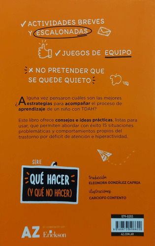 Tdah: Que Hacer Y Que No Hacer, De Donatella Arcangeli., Vol. Único. Editorial Az, Tapa Blanda, Edición 1 En Español, 2025