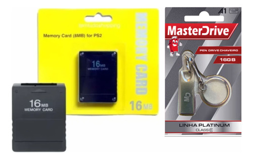 Memory Card Com Opl + Pen Drive 16gb