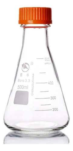 Frasco Erlenmeyer Com Tampa De Rosca Cap. 100 Ml