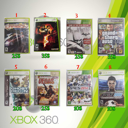 Juegos De Xbox 360 Originales En Su Caja