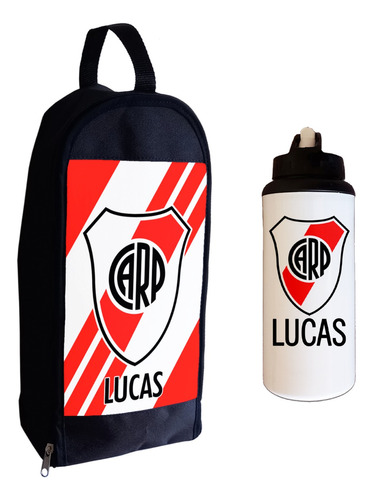 Botinero + Hoppy Botella Deportiva Personalizados River