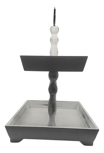 Bandeja Decorativa 2 Niveles Ideal Para Tu Hogar Ak2tt03 Color Beige
