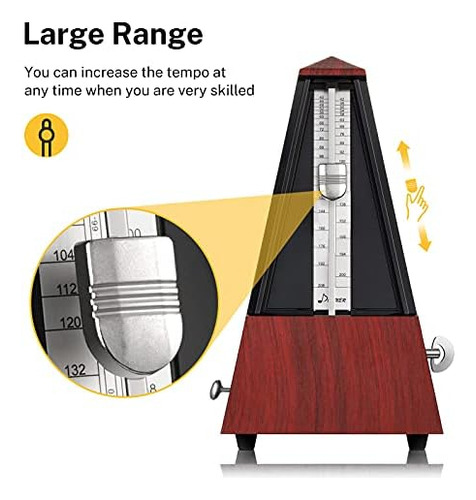 Metrónomo Mecánico Donner Dpm-1 Para Músico, Guitarra, Piano