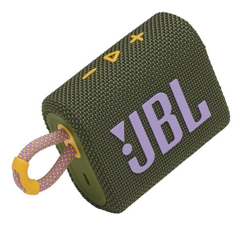 Caixa De Som Bluetooth Jbl Go 3 À Prova D'agua 4,2w Verde