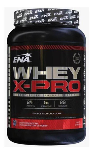 Suplemento en polvo ENA Sport  Whey X-Pro proteína sabor double rich chocolate en pote de 907g