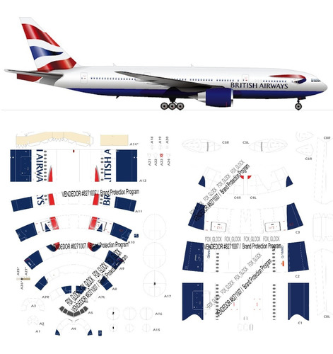 Boeing777-200 British Airways Papercraft