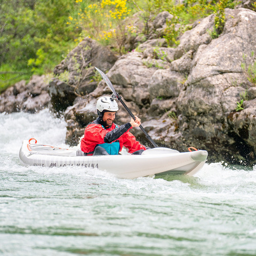 Kayak Inflable Ultraliviano Aqua Marina Halve Single/doble Color Gris