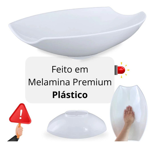 Kit Travessa Buffet 41cm Curva+ 2 Tigelas 1,3l Oval Com Alça
