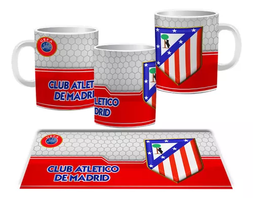 Taza de cerámica Atlético Madrid personalizada con nombre, regalos