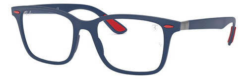 Ray-ban Rb7144m F604 Square Scuderia Ferrari Azul Rojo