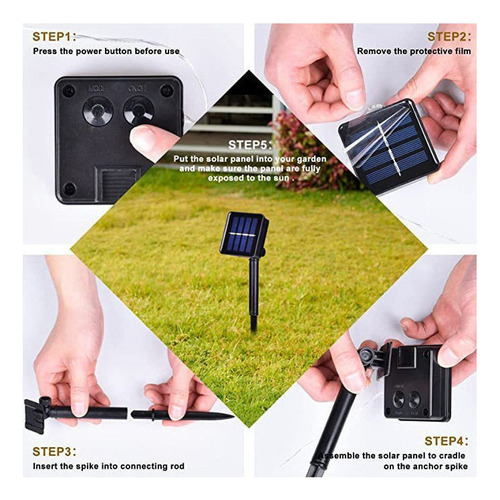 Tira De 300 Luces Led Solares 32m Para Halloween Y Navidad