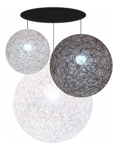 Lámpara Hilo Artefacto Colgante Esferas 25/30/40 Cms 