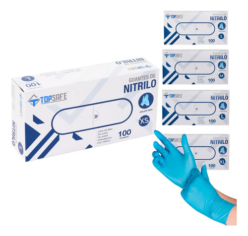 Guantes De Nitrilo Texturizados (caja De 100 Uds)