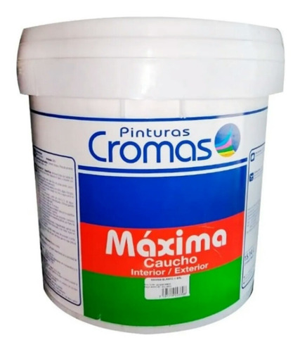 Pintura Maxima Caucho Blanco Clase C Cromas Cuñete 4 Galones