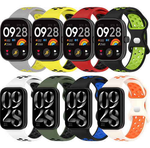 8 Correas Sport Para Xiaomi Mi Band 8 Pro / Redmi Watch 4