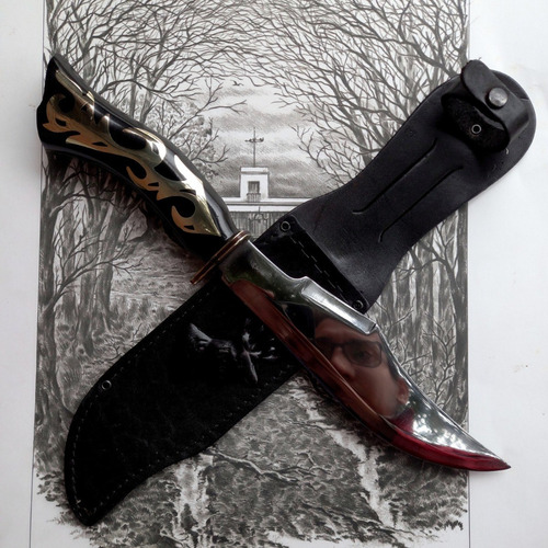 Cuchillo Bowie Antiguo Albacete Acero Aleman