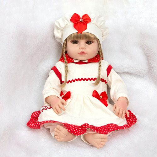 Boneca Reborn Grande Loira Recém Nascida 46cm Lindos Itens