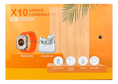 Kit Smart Watch X10 Compatible Con iPhone Smart Watch Audifonos Bateria Cargador Y Mas Para iPhone