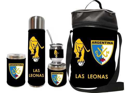 Equipo De Mate Set Matero Las Leonas Hockey. Ecocuero