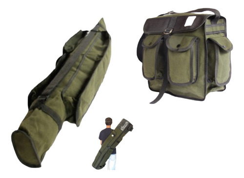 Kit Pesca Completo Bolsa De Pesca Com Porta Varas 1,6 M Lona