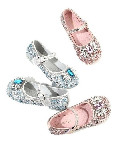 Zapatos De Niña Sandalias Princesa Zapatillas De Cristal S21