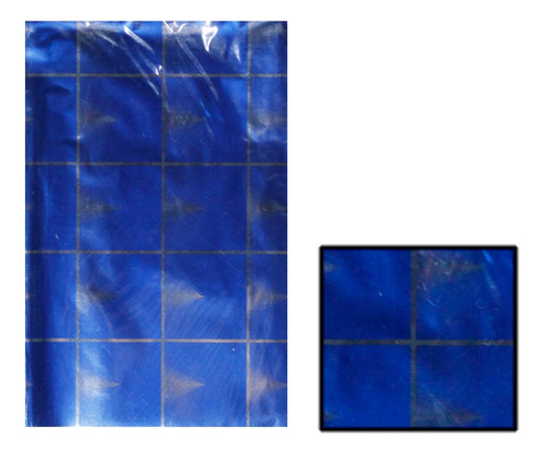 Embalagem Metalizada Azul Quadriculada 100uni. 15x10 Pp21