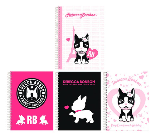 Kit Caderno Espiral Rebecca Bonbon Lançamento Oficial Rb