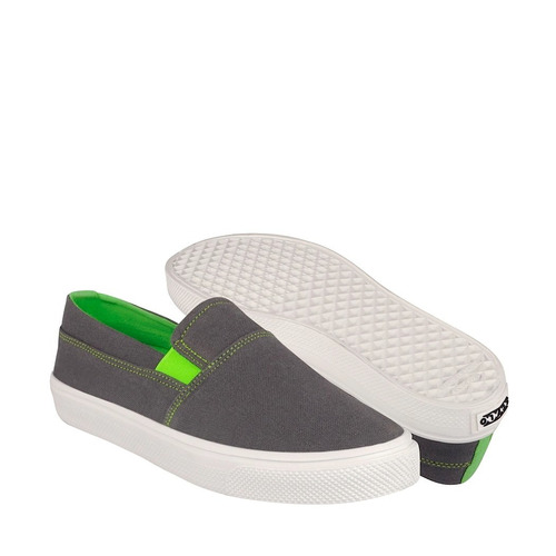 Tenis Casuales Stylo 7121vd 23-26 Textil Gris Verde