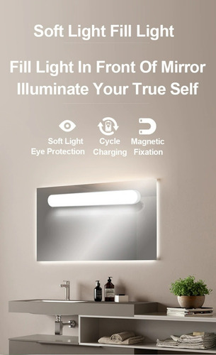 Imagen 5 de 9 de Lampara Led Magnetica Recargable Placard Hogar 21import
