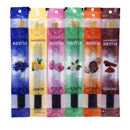 Pack De 144 Sahumerios Pouch X 10 Varillas Fragancia